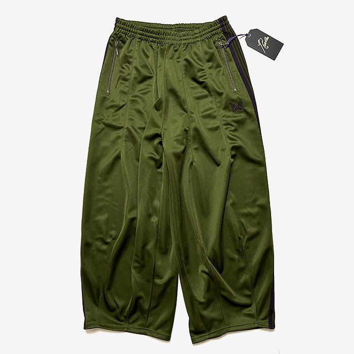 Needles | H.D. Track Pant | Poly Smooth | Olive - Stripe-inc