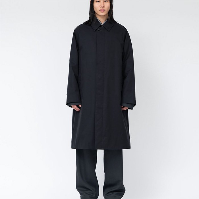 nanamica | SUBF263 GORE-TEX Balmacaan Coat | N(Navy)- Stripe-inc Online Shop