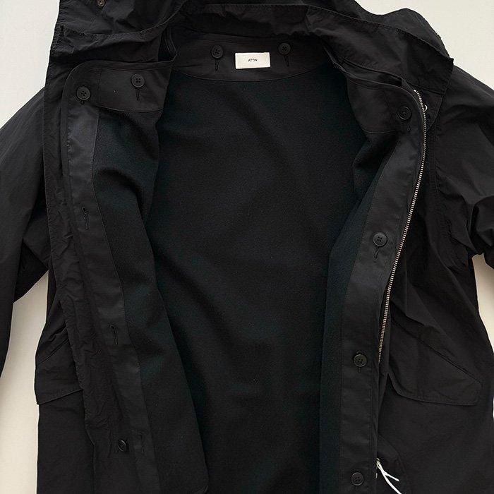 ATON | AIR WEATHER | SHORT MODS COAT | BLACK - Stripe-inc Online Shop