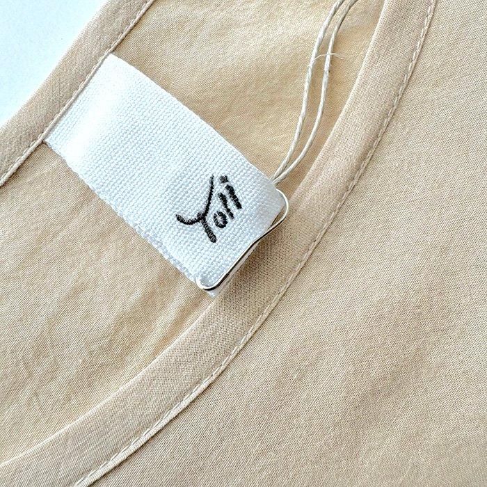 Yoli | Simple blouse | Beige - Stripe-inc Online Shop