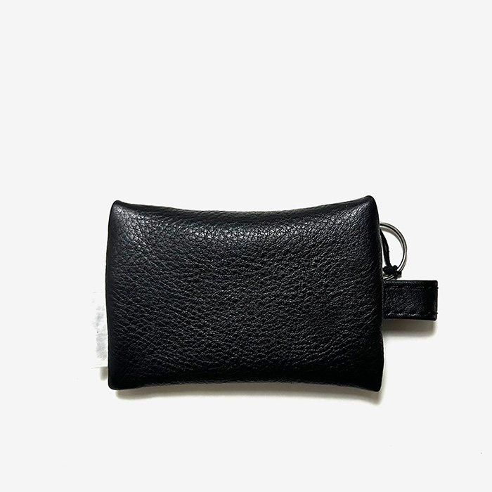 TEMBEA | FLAT POUCH MINI | SHRINK LEATHER | BLACK - Stripe