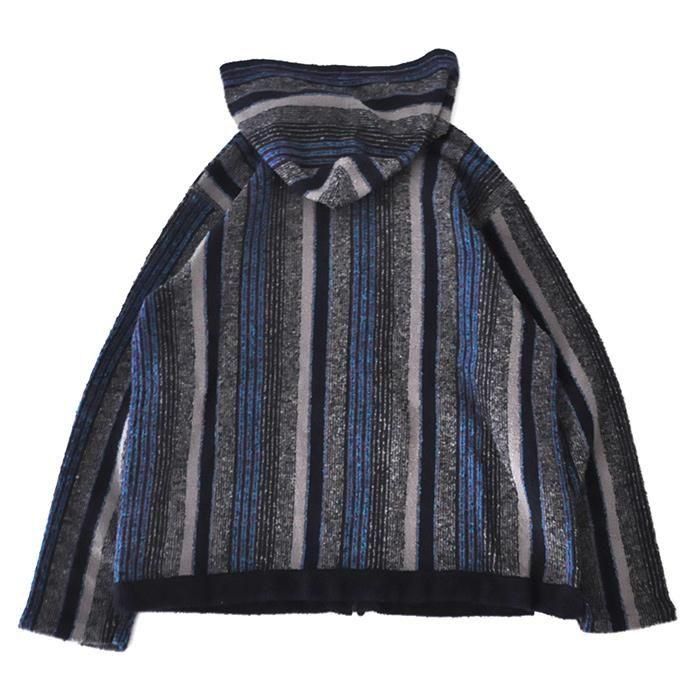 DESCENDANT | SPICOLI HOODED LS SHIRT | NAVY - Stripe-inc Online Shop