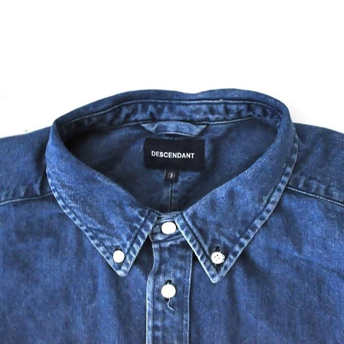 DESCENDANT | ALLMAN DENIM LS SHIRT | INDIGO - Stripe-inc