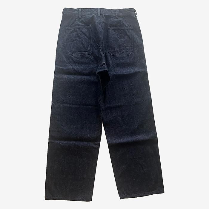 YAECA | MEN | LIKE WEAR | US NAVY WIDE TROUSERS | INDIGO - Stripe