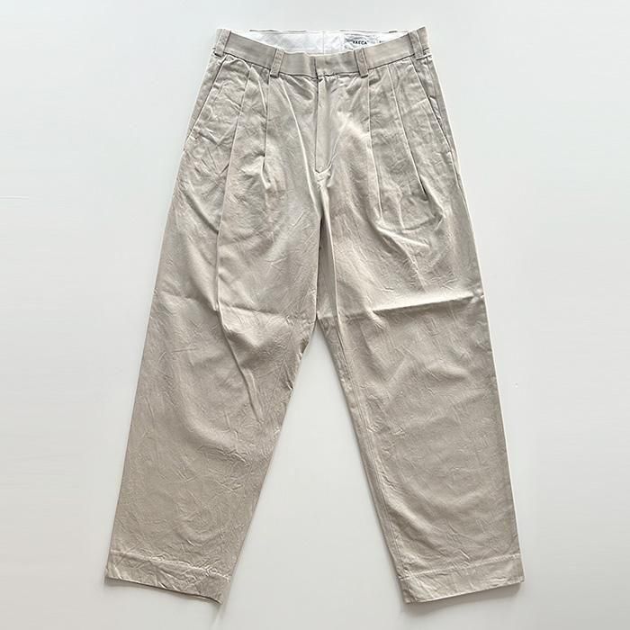 YAECA | MEN | CHINO CLOTH TROUSERS | TWO TUCK STRAIGHT