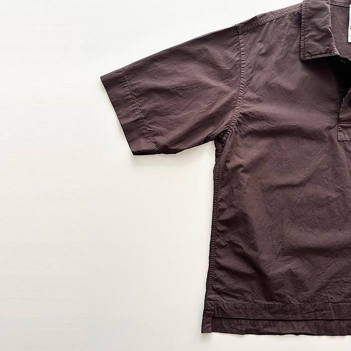 MHL | MEN | COMPACT COTTON POPLIN SHIRT | DARK BROWN