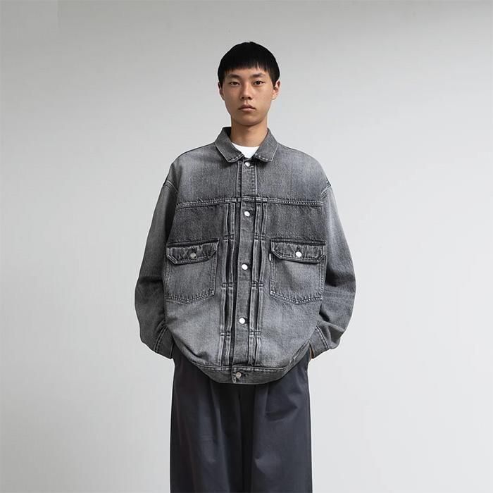 Graphpaper | Men | Selvage Denim Jacket -LIGHT FADE- | Black