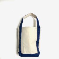 【送料込】革でできたスーパーマーケット袋バッグ　ストライプ　ブルー