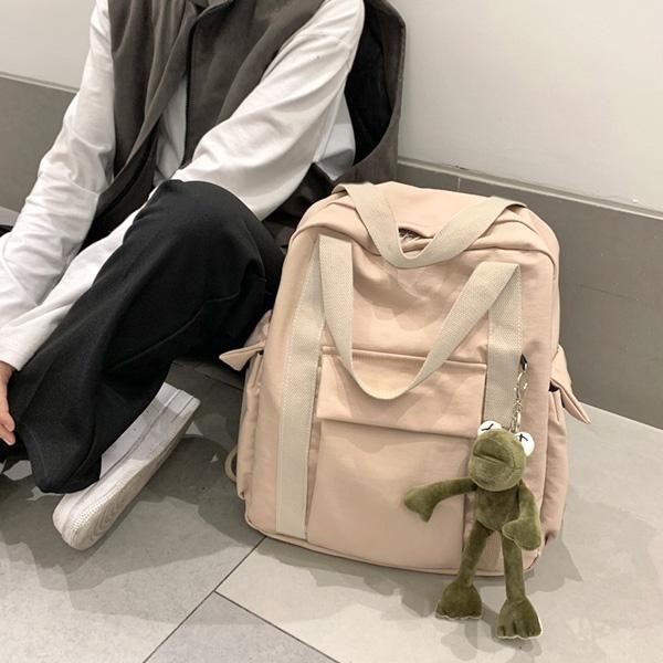 カエルぬいぐるみsetキャンバスバックパック 韓国系プチプラ通販レディースファッションdecorative デコラティブ カエルぬいぐるみsetキャンバスバックパック 韓国系プチプラ通販レディースファッションdecorative デコラティブ