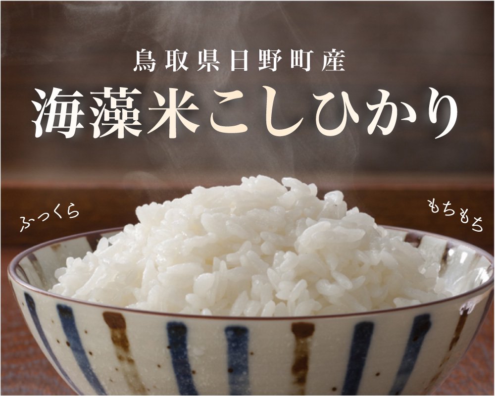 令和６年、新米入荷しました！『海藻米コシヒカリ』海と山のミネラルが豊富な鳥取県日野町産米 - 日本食品工業公式ショップ 自然食品『べんぶ』