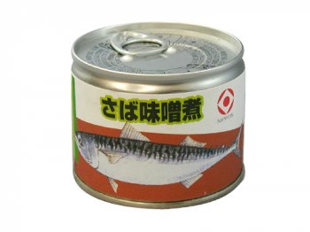 さば味噌煮缶(200g) - 日本食品工業公式ショップ　自然食品『べんぶ』