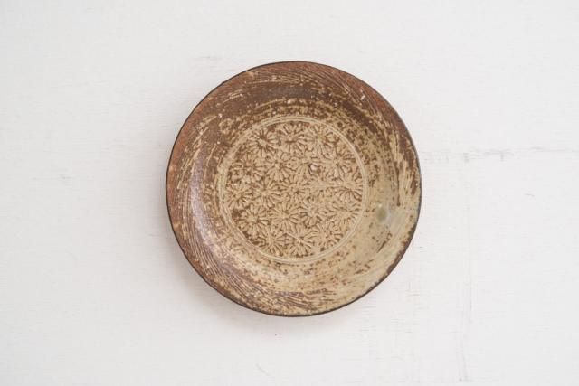 三島灰釉小皿 戸津圭一郎