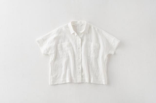 コットンリネン平織ビッグポケットシャツ PRISTINE プリスティン