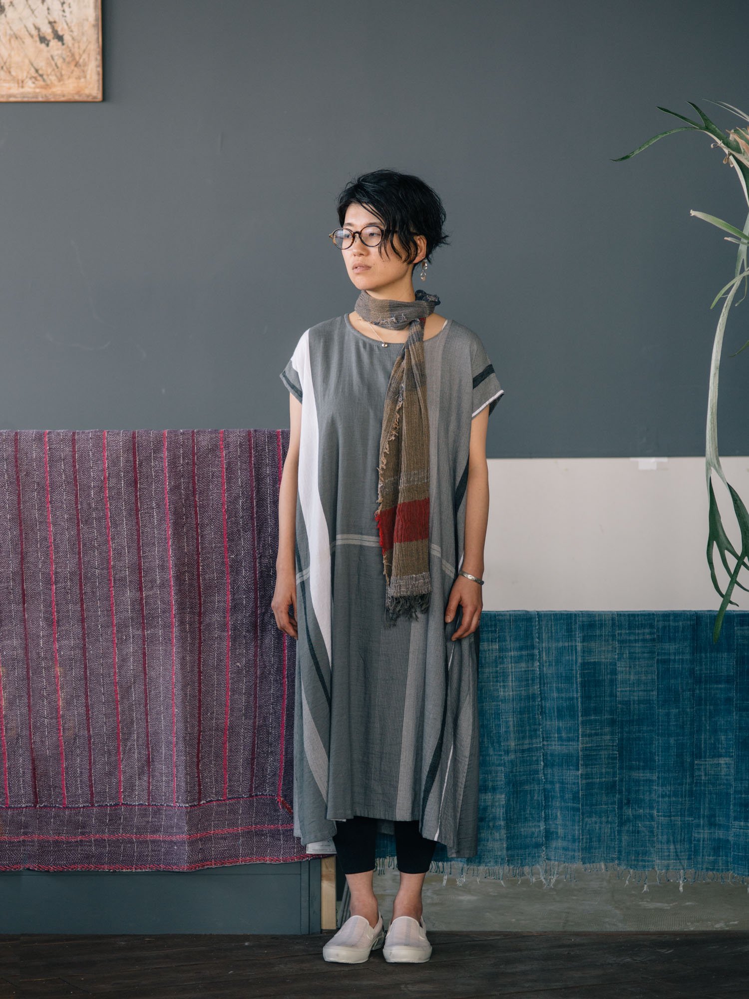 roots shawl MIDDLE cotton｜tamaki niime 玉木新雌 - パンと日用品の店 わざわざ オンラインストア