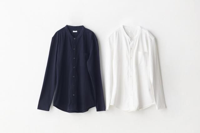 Suvin スタンドカラーシャツ yohaku(余白)