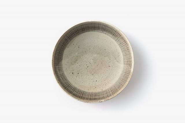 白釉呉須紋 深皿 角りわ子