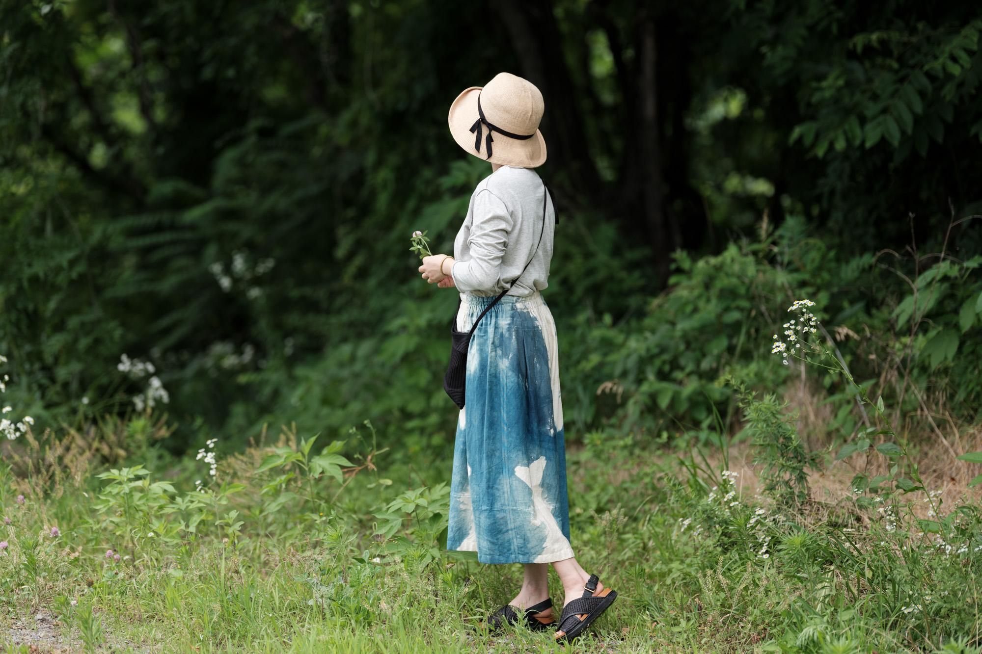 染あそび wide pants SHORT cotton｜tamaki niime 玉木新雌 - パンと 