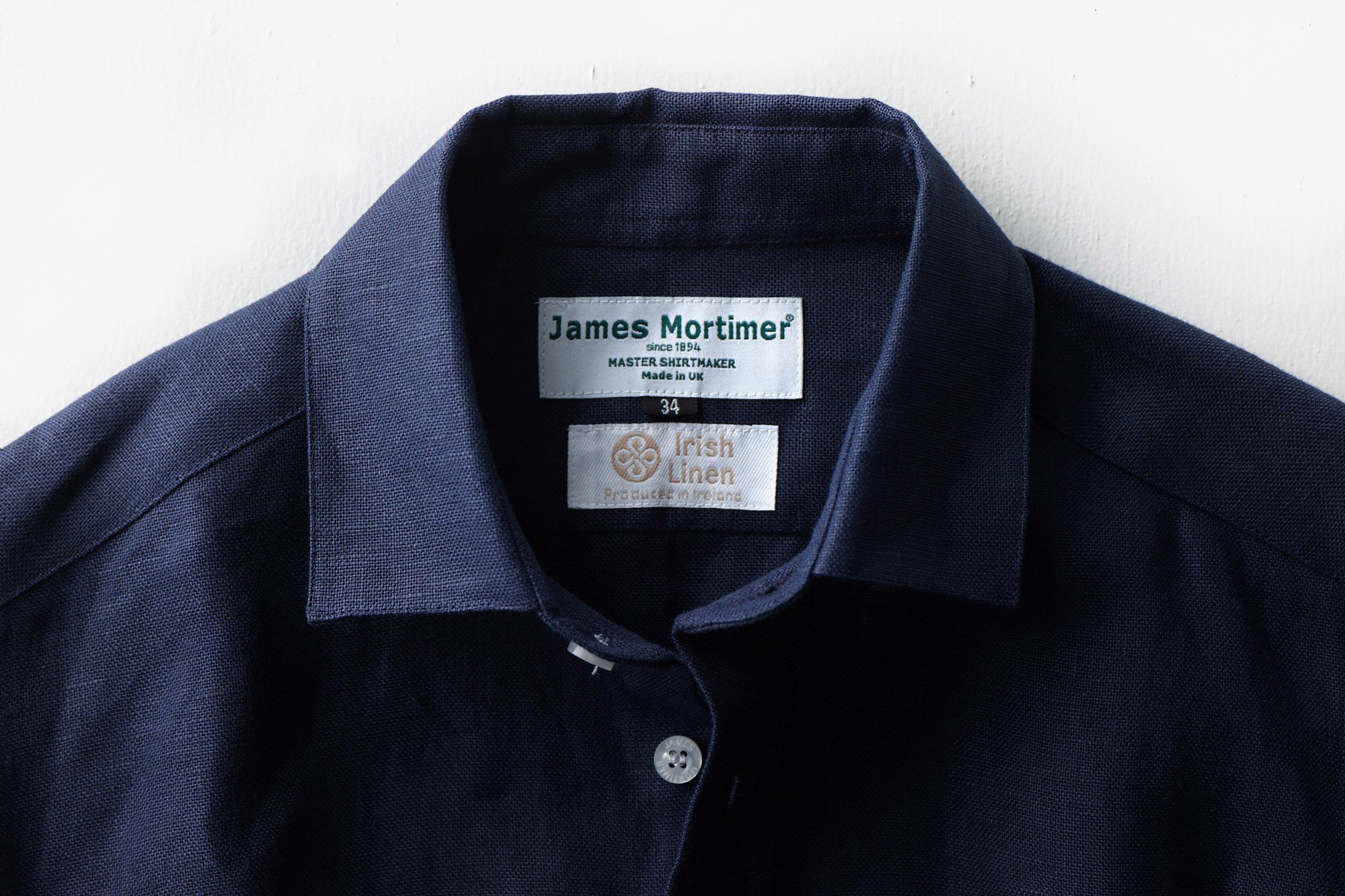 James Mortimer ジェームス　モルティマー　リアイリッシュネンシャツ