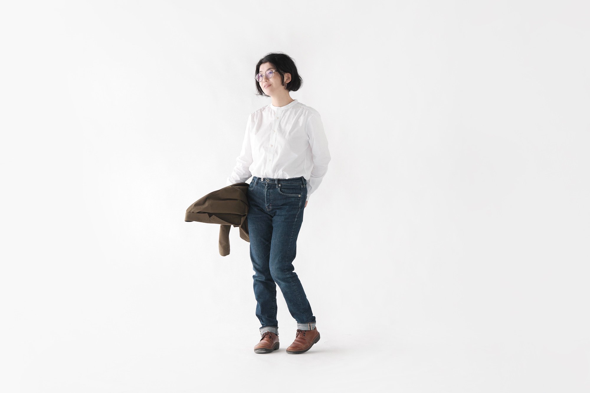 HW collarless shirt cotton｜ASEEDONCLOUD - パンと日用品の店 わざわざ オンラインストア