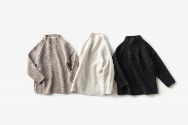 RIB HIGH NECK WOOL KNIT Inswirl インスワール