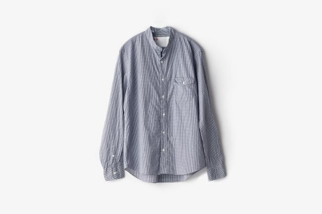 h.b スタンドカラーシャツ gingham check classico(クラシコ)