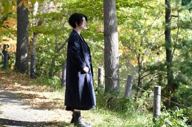 遠州織物 ロングジャケット yohaku(余白)