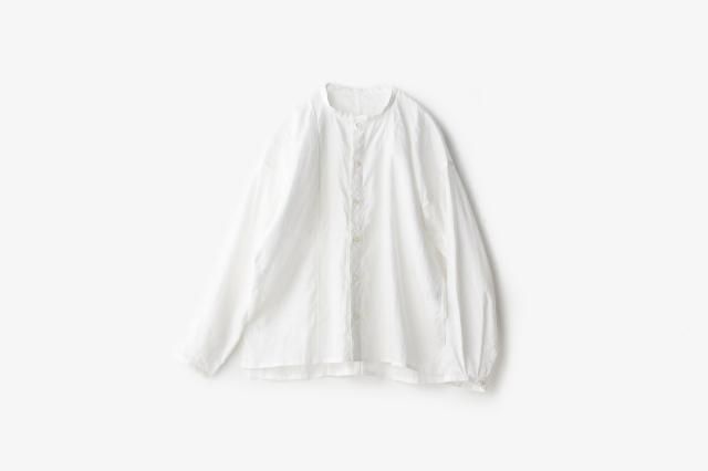 越前シャツ リネン/ホワイト 石徹白洋品店