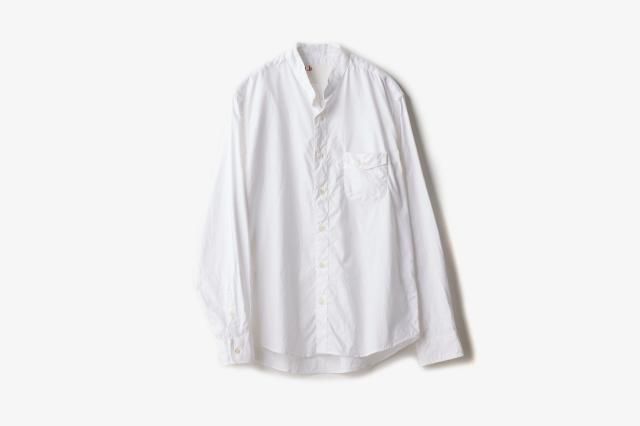 h.b スタンドカラーシャツ giza ox chambray classico(クラシコ)