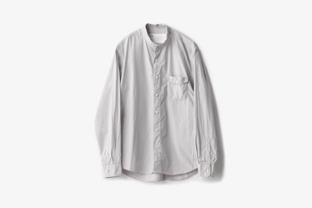 h.b スタンドカラーシャツ organic typewriter cloth classico(クラシコ)