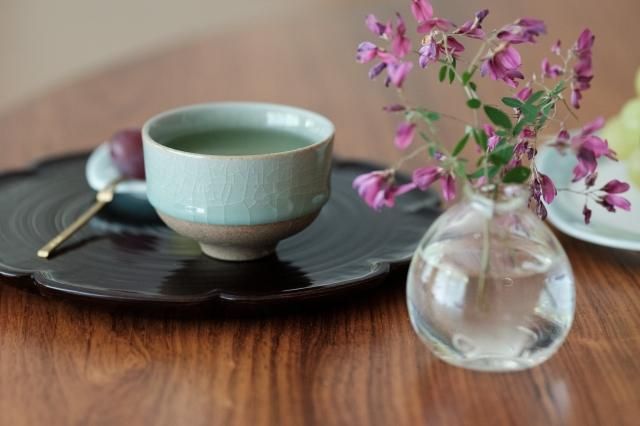 鍋島青瓷 貫入煎茶碗 鍋島虎仙窯