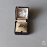 ネイビーレザー ゴールドトリム リングケース・John D.Neal・