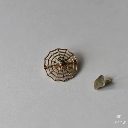 エナメルスパイダーxウェブブローチ