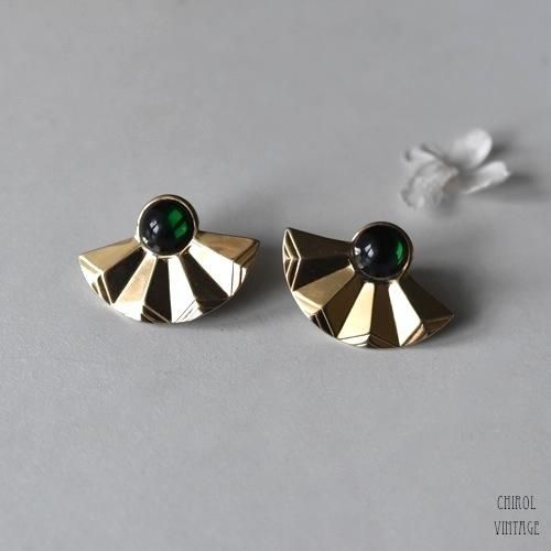 ゴールドファン モダニズムイヤリング