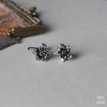 スターリングシルバーxサファイアフラワーイヤリング