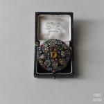 チェコ フィリグリーxヴィヴィッドミラーグラスブローチ