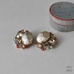 WEISS ワイス バロックパールxスモーキービジューイヤリング