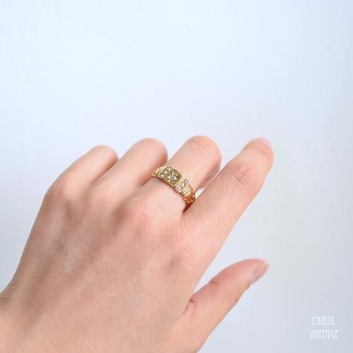 c.1897 - c.1898 15KRG Pearl Ruby Gypsy Ring（1897年 - 1898年