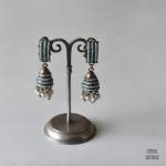 シードビーズxパール シャンデリアイヤリング