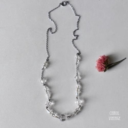 クリスタルグラス マルチシェイプ ネックレス