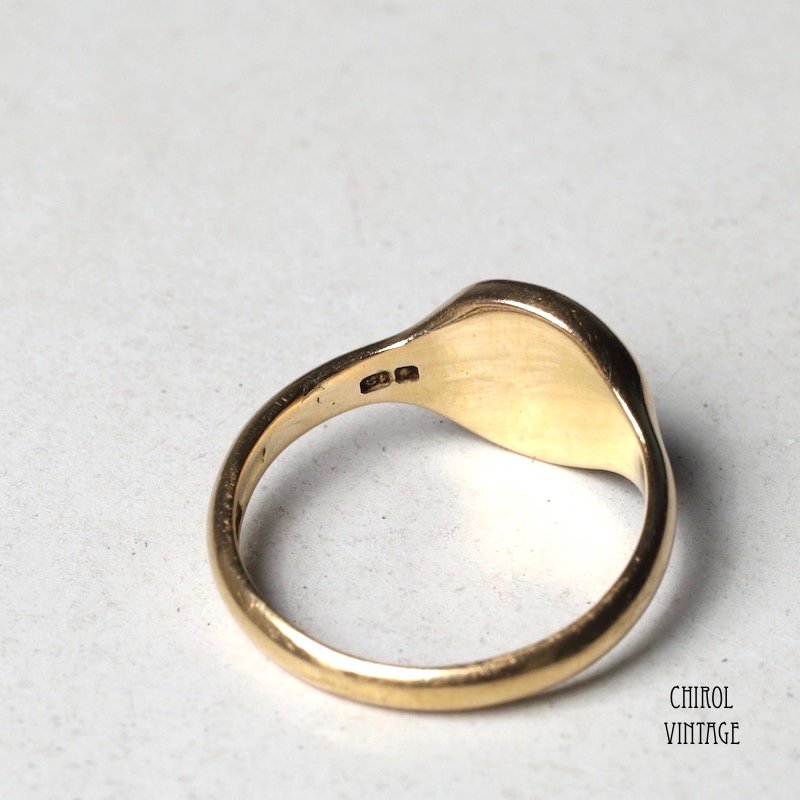 VINTAGE 8K GOLD RING ゴールド リング シグネットリング リング