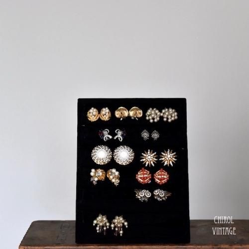 ブラックベルベット クリップイヤリングパッド