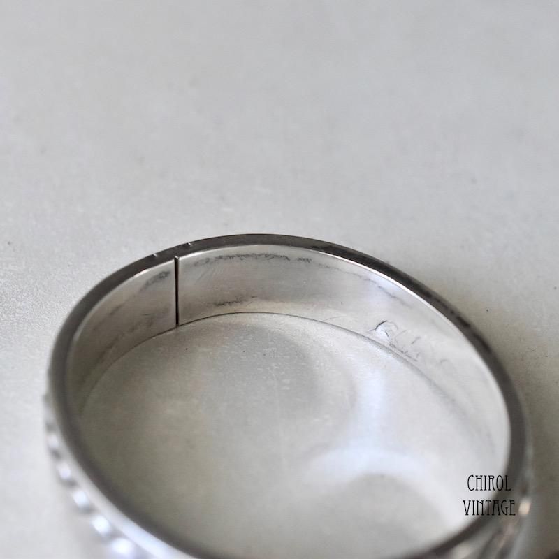 フランス ロープエンボス シルバーバングル - CHIROL VINTAGE