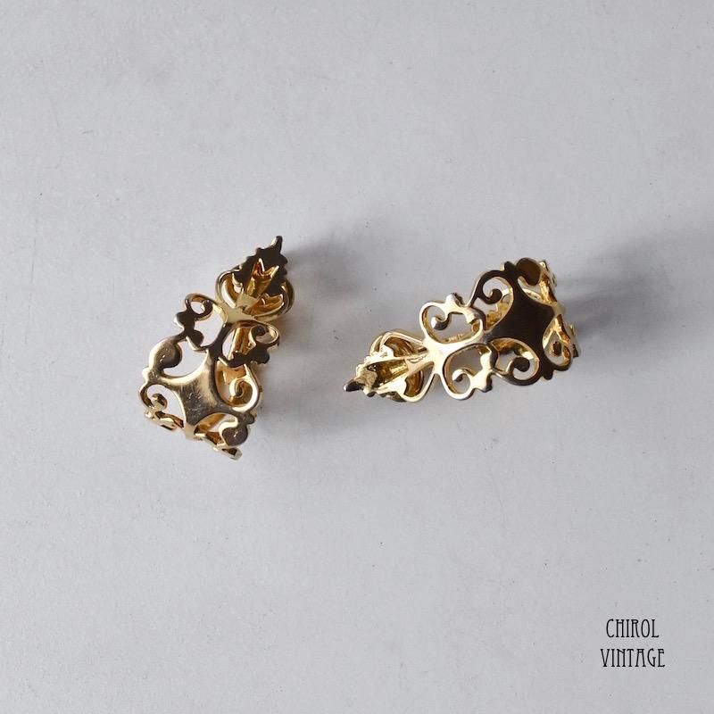 ゴールドフィリグリー フープイヤリング