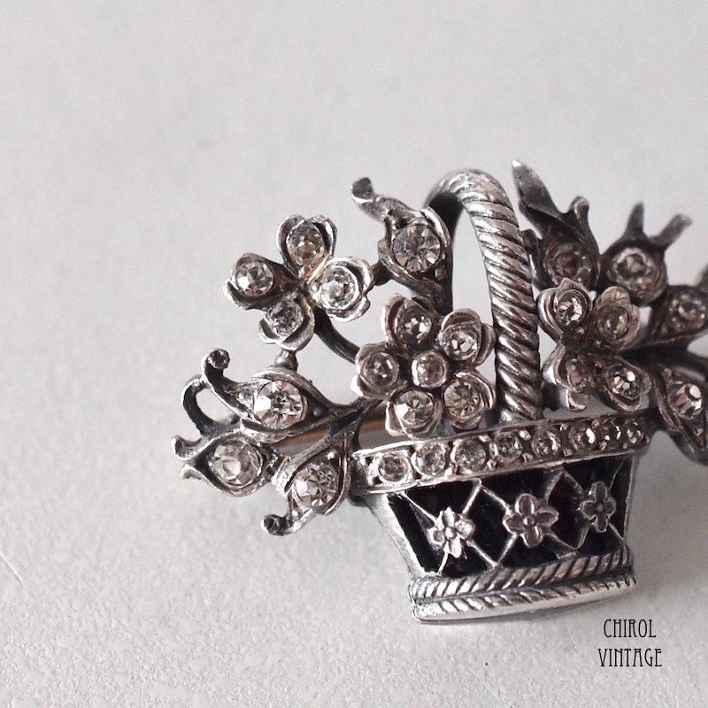 【CINER】サイナー　クリアビジュー　ゴールド　大きいブローチ　アンティーク CINER】サイナー クリアビジュー ゴールド 大きいブローチ