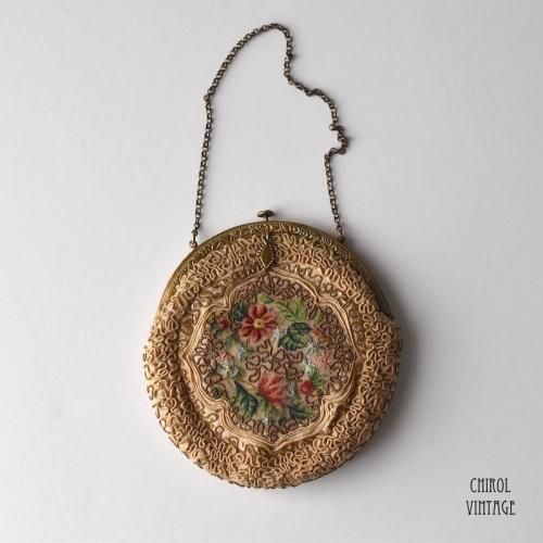 フランス ベージュプチポワン スモールラウンドバッグ