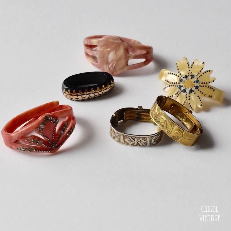 VINTAGE ヴィンテージ アクセサリー エンジェルモチーフ スカーフリング WALTON'S ゴールド エングレイヴ スカーフリング - CHIROL