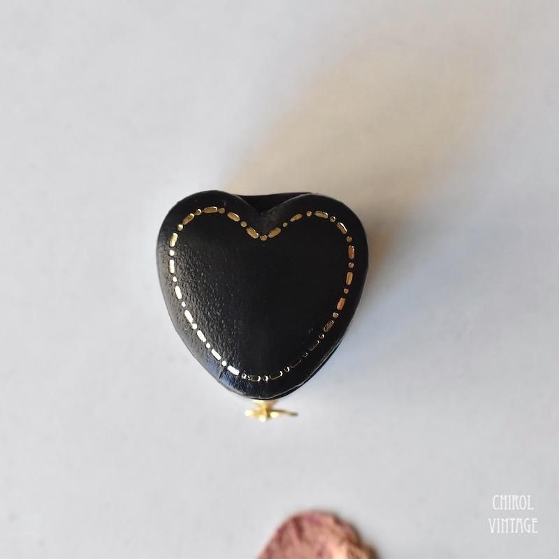 アンティークスタイル リングケース（heart/black） - CHIROL