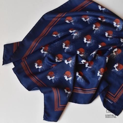 Jacqmar ネイビー アールデコレディ スカーフ