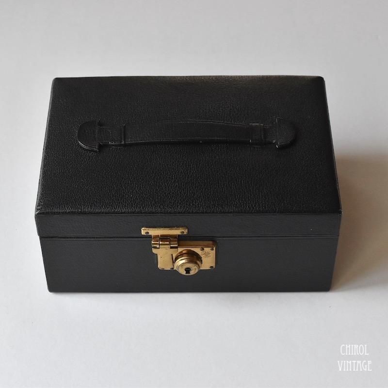 ダークグリーンレザレット ジュエリーボックス - CHIROL VINTAGE ダークグリーンレザレット ジュエリーボックス - CHIROL VINTAGE