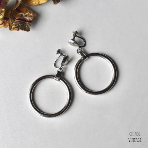 シルバーメタル ラージフープイヤリング